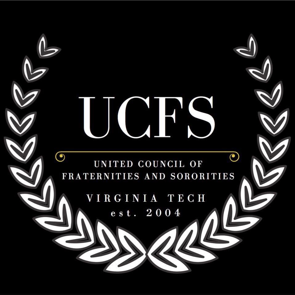 Black and white UCFS crest.